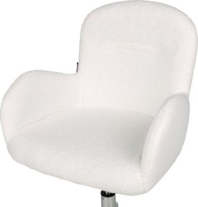 Krzesło biurowe Beliani Krzesło biurowe regulowane boucle białe PRIDDY 5