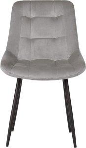 Beliani Zestaw 2 krzeseł do jadalni welurowy szary MELROSE 4