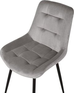 Beliani Zestaw 2 krzeseł do jadalni welurowy szary MELROSE 6