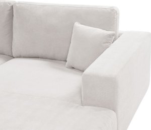 Beliani Narożnik 3-osobowy lewostronny biały LOFOTEN 6