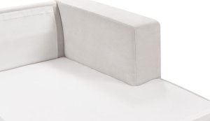 Beliani Narożnik 3-osobowy lewostronny biały LOFOTEN 7