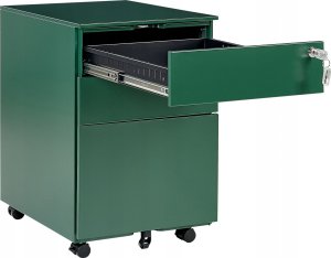 Beliani Szafka biurowa metalowa zielona CAMI 2