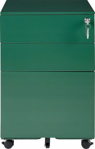 Beliani Szafka biurowa metalowa zielona CAMI 7