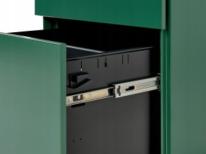 Beliani Szafka biurowa metalowa zielona CAMI 9