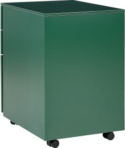 Beliani Szafka biurowa metalowa zielona CAMI 10