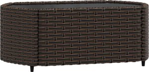 vidaXL 3-cz. zestaw wypoczynkowy do ogrodu, poduszki, brąz, polirattan 7