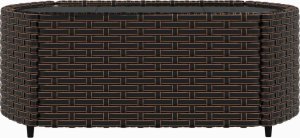 vidaXL 3-cz. zestaw wypoczynkowy do ogrodu, poduszki, brąz, polirattan 8