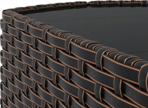 vidaXL 3-cz. zestaw wypoczynkowy do ogrodu, poduszki, brąz, polirattan 9