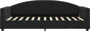 vidaXL Sofa z funkcją spania, czarna, 90x200 cm, obita aksamitem 3