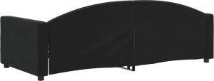 vidaXL Sofa z funkcją spania, czarna, 90x200 cm, obita aksamitem 5