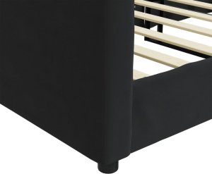 vidaXL Sofa z funkcją spania, czarna, 90x200 cm, obita aksamitem 6