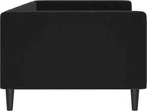 vidaXL Sofa z funkcją spania, czarna, 90x200 cm, obita aksamitem 4