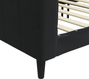 vidaXL Sofa z funkcją spania, czarna, 90x200 cm, obita aksamitem 6