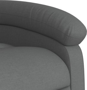 vidaXL Rozkładany fotel masujący, ciemnoszary, obity tkaniną 9