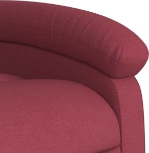 vidaXL Rozkładany fotel masujący, winna czerwień, obity tkaniną 9