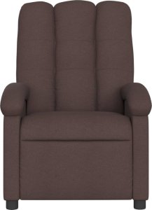 vidaXL Rozkładany fotel masujący, ciemnobrązowy, obity tkaniną 4