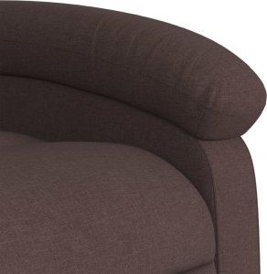 vidaXL Rozkładany fotel masujący, ciemnobrązowy, obity tkaniną 9