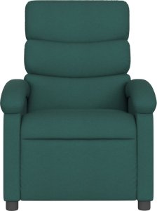 vidaXL Rozkładany fotel masujący, ciemnozielony, obity tkaniną 4
