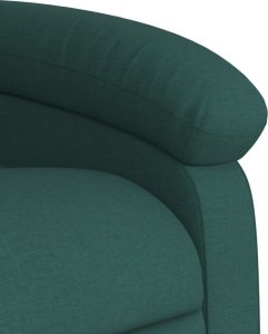 vidaXL Rozkładany fotel masujący, ciemnozielony, obity tkaniną 9