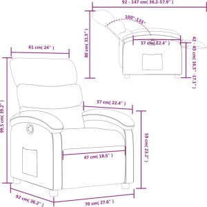 vidaXL Fotel rozkładany, ciemnoszary, tapicerowany tkaniną 11