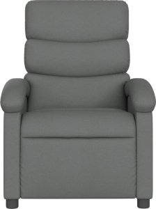 vidaXL Fotel rozkładany, ciemnoszary, tapicerowany tkaniną 3