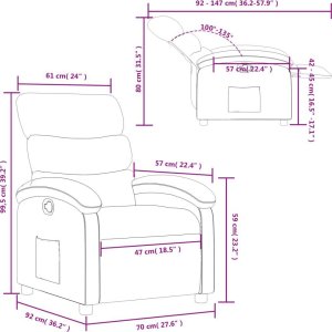 vidaXL Fotel rozkładany, jasnoszary, tapicerowany tkaniną 11