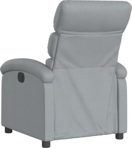 vidaXL Fotel rozkładany, jasnoszary, tapicerowany tkaniną 5