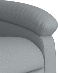 vidaXL Fotel rozkładany, jasnoszary, tapicerowany tkaniną 9