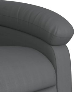 vidaXL Rozkładany fotel masujący, szary, obity sztuczną skórą 9