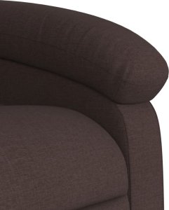 vidaXL Rozkładany fotel masujący, ciemnobrązowy, obity tkaniną 9
