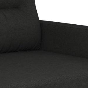 vidaXL Sofa 2-osobowa, czarna, 120 cm, tapicerowana tkaniną 6