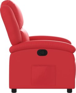 vidaXL Fotel rozkładany, czerwone wino, sztuczna skóra 4