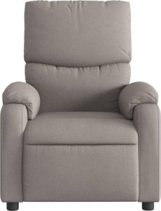 vidaXL Fotel rozkładany, kolor taupe, obity tkaniną 3