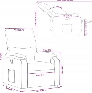 vidaXL Fotel rozkładany, winna czerwień, obity tkaniną 11