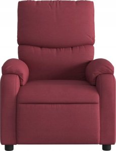 vidaXL Fotel rozkładany, winna czerwień, obity tkaniną 3