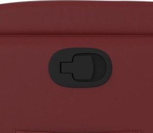 vidaXL Fotel rozkładany, czerwone wino, sztuczna skóra 9