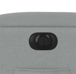 vidaXL Elektryczny fotel rozkładany, jasnoszary, obity tkaniną 11