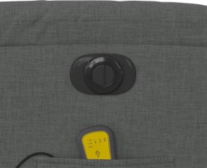 vidaXL Rozkładany fotel masujący, elektryczny, ciemnoszary, tkanina 11