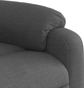 vidaXL Rozkładany fotel masujący, elektryczny, ciemnoszary, tkanina 10