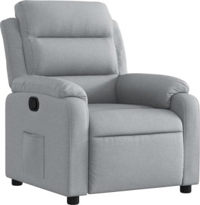 vidaXL Fotel rozkładany, jasnoszary, tapicerowany tkaniną 2