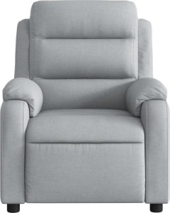 vidaXL Fotel rozkładany, jasnoszary, tapicerowany tkaniną 6
