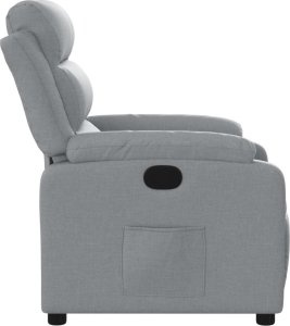 vidaXL Fotel rozkładany, jasnoszary, tapicerowany tkaniną 7