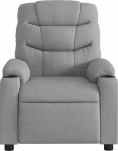 vidaXL Fotel rozkładany, jasnoszary, tapicerowany tkaniną 6