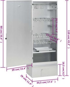 vidaXL Wędzarnia z generatorem zimnego dymu, stal galwanizowana 14