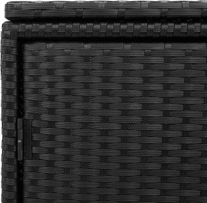 Szafa ogrodowa vidaXL Szafka ogrodowa, czarna, 110x55x60,5 cm, polirattan 11