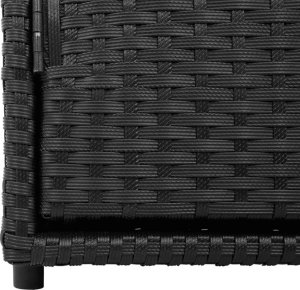 Szafa ogrodowa vidaXL Szafka ogrodowa, czarna, 110x55x60,5 cm, polirattan 10