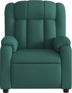 vidaXL Rozkładany fotel masujący, ciemnozielony, obity tkaniną 7