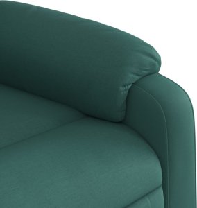 vidaXL Rozkładany fotel masujący, ciemnozielony, obity tkaniną 9