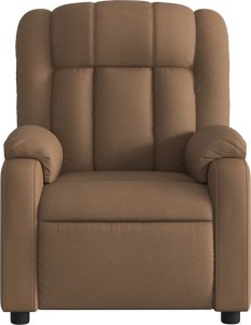 vidaXL Fotel rozkładany, brązowy, obity tkaniną 6