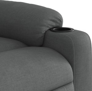 vidaXL Rozkładany fotel masujący, elektryczny, ciemnoszary, tkanina 10